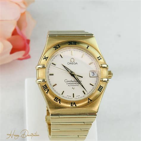 omega constellation 750 gold|omega constellation gold watch 1974.